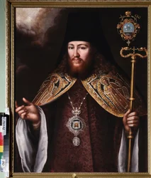 Porträt des Archimandriten Gedeon Krinovsky (1726-1763)
