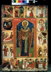 Altarbild des Lebens des Heiligen Nikolaus von Myra oder Bari
