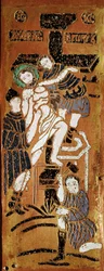 Russische Kunst, die Kreuzigung, Emaille des 16. Jahrhunderts Madrid, Museo Lázaro Galdiano