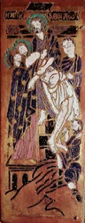 Russische Kunst, die Kreuzabnahme, Emaille des 16. Jahrhunderts Madrid, Museo Lázaro Galdiano