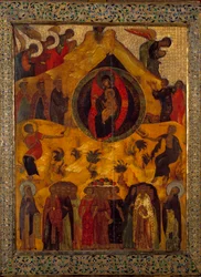 Die Versammlung der Jungfrau, Russische Ikone von 1560