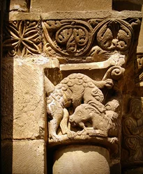 Kapitel, das ein Monster zeigt, das eine Ziege angreift