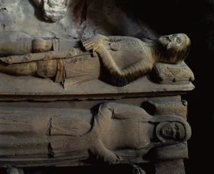 Detail eines Sarkophags