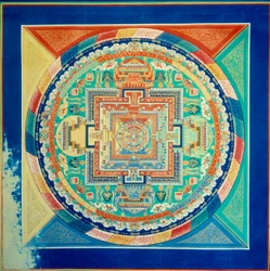 Mandala de Sarvavid Vairocana, Decke des Potala-Palastes in Lhasa, Tibet.