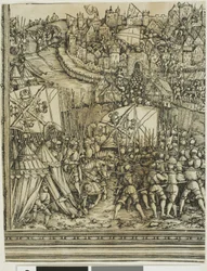 Der Feldzug in Ungarn, aus dem Triumphbogen von Maximilian I.
