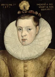 Porträt von James VI. von Schottland, später James I. von England (1566-1625) 1586