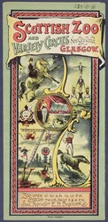 Werbebroschüre für den Scottish Zoo und Variety Circus, ca. 1890