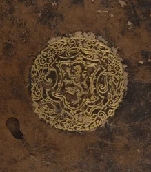 Cosmographia, Einbanddetail (Leder)