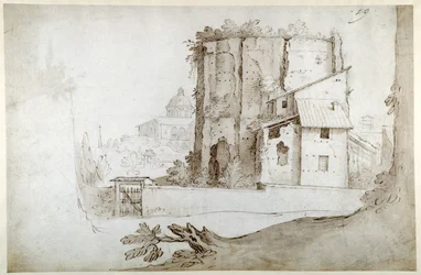 Ruinen auf dem Celio mit der Kirche SS. Giovanni e Paolo