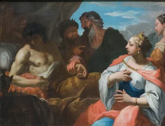 Antiochus wird vom Arzt in Anwesenheit von Seleucus und Stratonice besucht, spätes 17. Jahrhundert