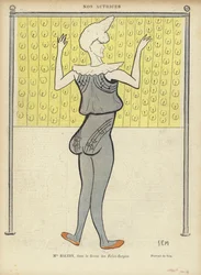 Louise Balthy, französische Schauspielerin, im Folies-Bergère, Illustration für Le Rire