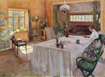 Im Haus des Künstlers Konstantin Korovin (1861-1939) 1907