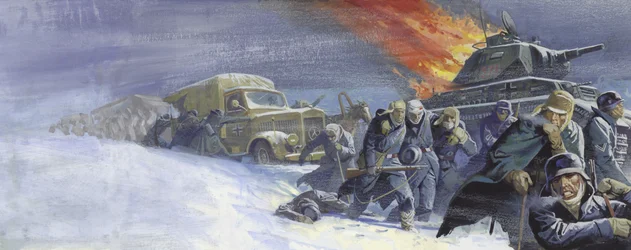 Deutsche Soldaten nach der Schlacht von Stalingrad