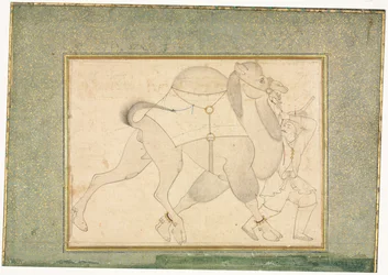 Kamel und Führer, Einzelblatt-Illustration