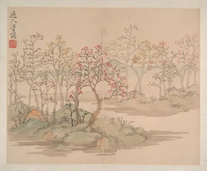 Landschaften und Blumen, datiert 1745