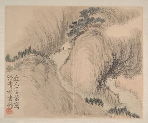 Landschaften und Blumen, datiert 1745