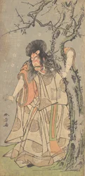 Der fünfte Ichikawa Danjuro als Hofadliger Kuge