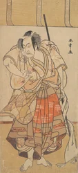 Der erste Onoe Kikugoro als wütender Mann, ca. 1772
