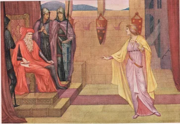 Irmingard und ihr Vater. Mein Vater sprach: "dies oder das Kloster und der Schleier".