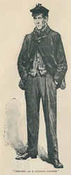 Gekleidet als ein gewöhnlicher Landstreicher, 1892