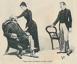 Sie ging direkt zu ihrem Onkel, 1892