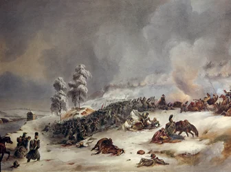 Rückzug aus Russland 1812: Ricard-Division in der Schlacht von Krasnoe am 18.11.1812, 9 Uhr