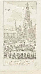 Begräbnis von Jacob van Heemskerck in der Oude Kerk in Amsterdam, 1607