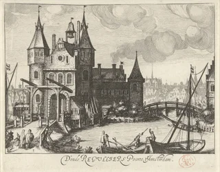 Ansicht des Ersten Regulierspoort in Amsterdam