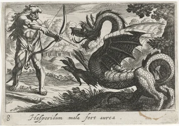 Herkules tötet den Drachen Ladon