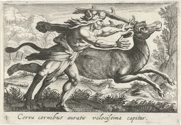 Herkules fängt die Hirschkuh von Cerynea