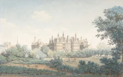 Das Schloss von Chambord vom Südwesten aus gesehen, 18. Jahrhundert