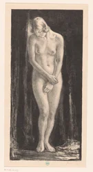 Stehende nackte Frau