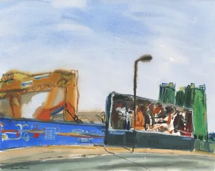 Baustelle und Werbetafel