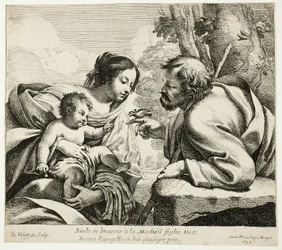 Heilige Familie mit einem Vogel