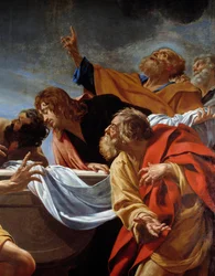 Die Apostel am Grab der Jungfrau (Detail)