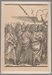 Reproduktion des dritten Teils der Druckserie Der Triumph Christi nach Joos Lambrecht