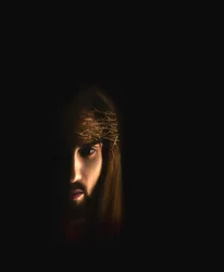 Jesus Porträt mit Dornenkrone