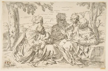 Heilige Familie mit der Heiligen Elisabeth und dem Heiligen Johannes dem Täufer, ca. 1639
