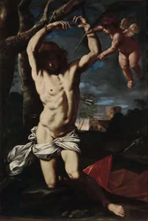 Der heilige Sebastian und ein Engel