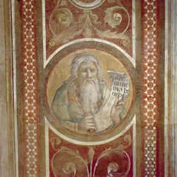Maesta: Abraham, Detail vom Rahmen