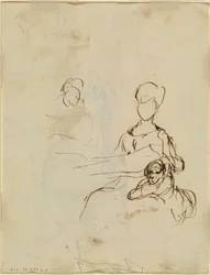 Studie einer Mutter und eines Kindes [verso]