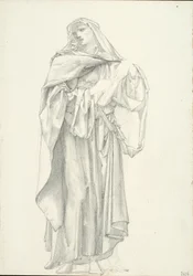 Drapierte männliche Figur (Skizzenbuch #2614)