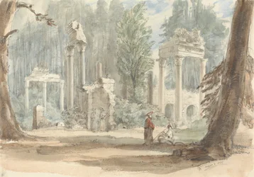 Die Ruinen von Leptis Magna, wie sie im königlichen Park von Virginia Water erschienen