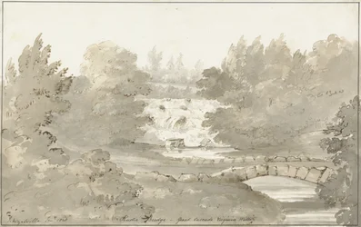 Entwurf für eine rustikale Brücke unterhalb des Wasserfalls, Virginia Water