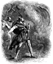Macbeth und Banquo begegnen den drei Hexen, 1858