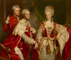 George, 2. Earl Harcourt, seine Frau Elizabeth und Bruder William, 1780