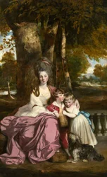 Lady Elizabeth Delmé und ihre Kinder, 1777-1779