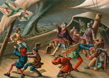 Kolumbus beruhigt einen Wasserwirbel