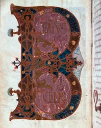 Buchstabe B (Beatus) (Miniatur aus dem „Stundenbuch von Ferdinand I.“)
