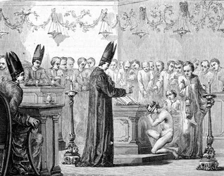 Mormonentaufe in den 1860er Jahren, aus 